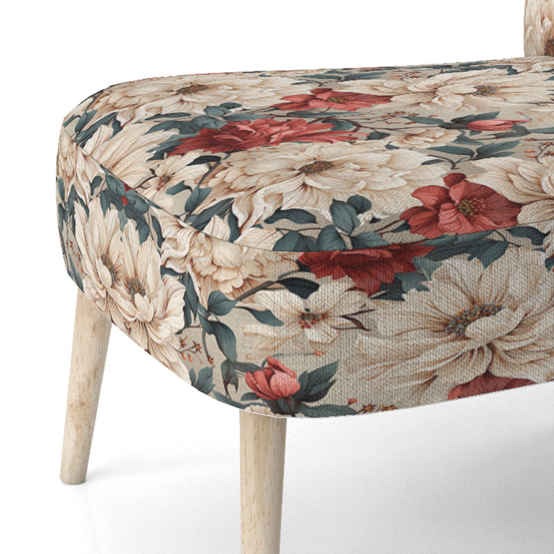 Chaise d'appoint en velours Vintage