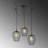 Industrial Black Chandelier, Metal Body, 39.4 in Diameter x 51.2 in Height | Adjustable Cable Length 70.9 in | 3 x E27 Max 40W Sockets | Perfect for Nostalgic Home Decor | Includes Setup Instructions & Connecting Apparatus