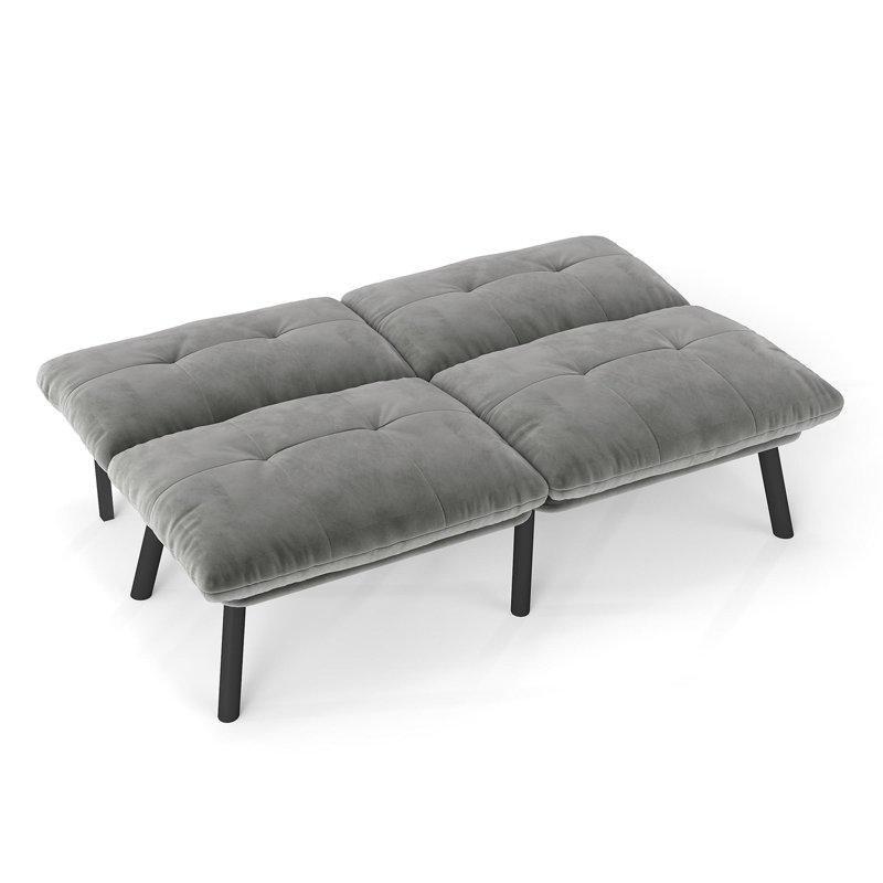 Grey Convertible Folding Modern sofa Bed