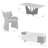 Arguelles Modern 7-Piece Dining Set With Upholstered Chairs And Tempered Glass Tabletop-1377905151