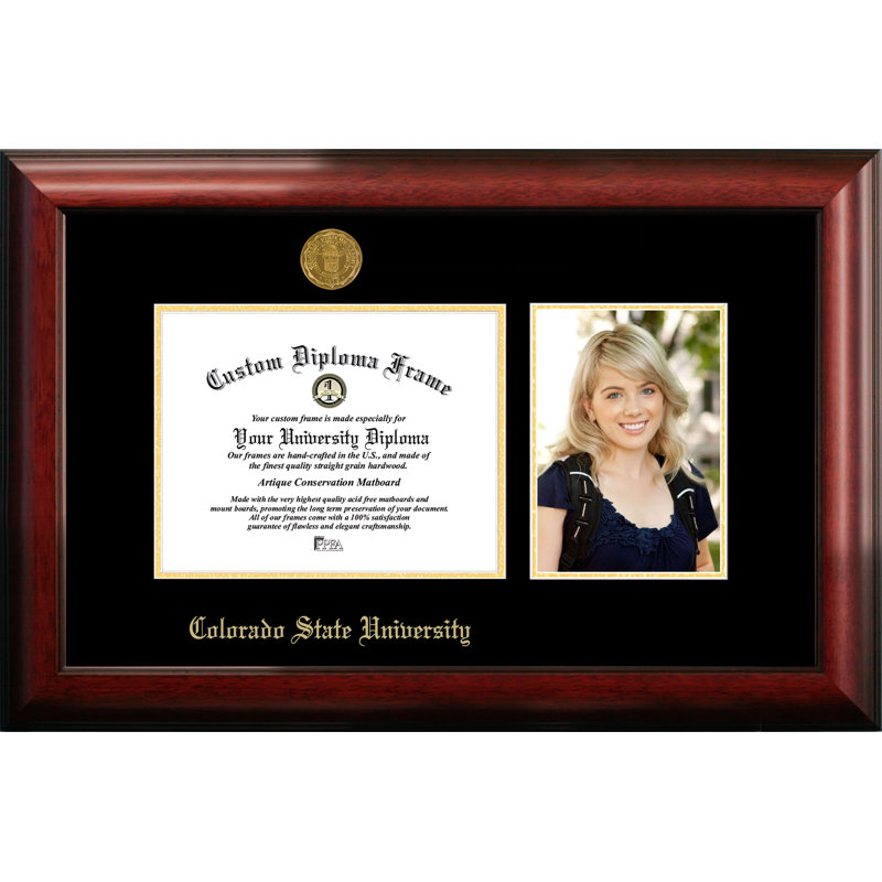 Cadre photo à diplôme en relief colorado state university, 5 po x 7 po - 7 po x 9 po