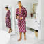 100% Standard Cotton Mid-Calf Bathrobe with Pockets-75051861