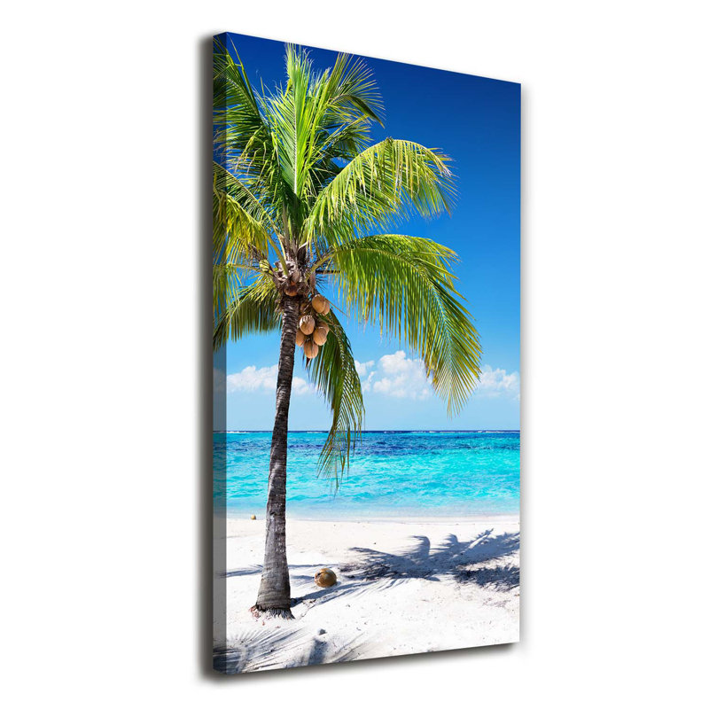 Tropical Beach - Wrapped Canvas Print, 140cm H x 70cm W
