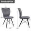 Upholstered Upholstered Back Side Chair in Grey