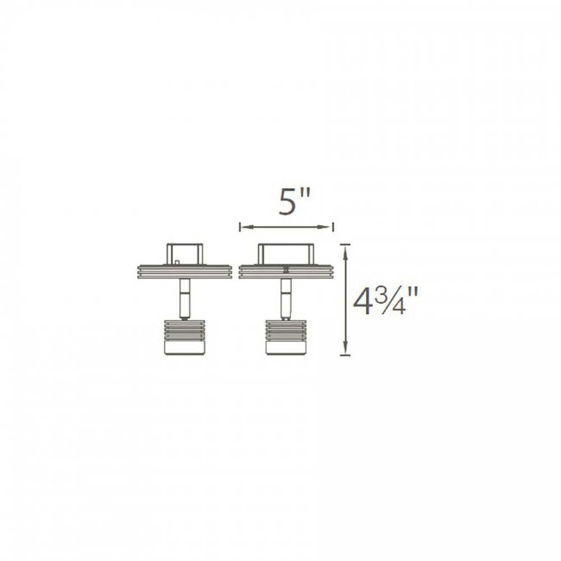 Vector LED Semi Flush Mount, Brushed Brass