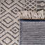 Tapis ivoire / bleu marine en laine tissé à plat à la main Aldeline Southwestren-1295173272