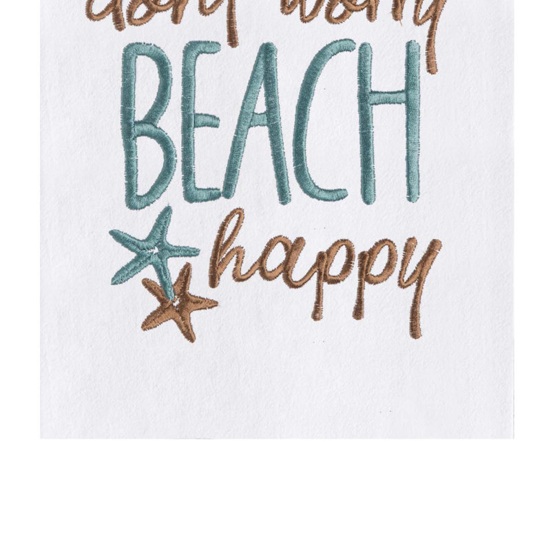 Don't Worry Beach Happy Dishtowel