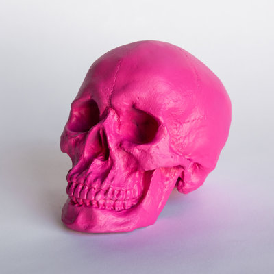 Muscogee Faux Human Skull Holiday Figurine