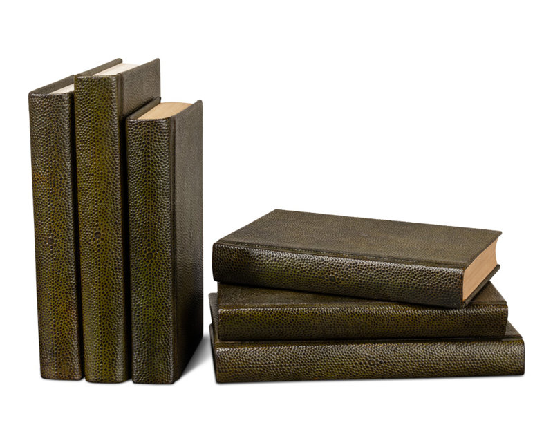 Shagreen Handmade and Media Decorative Book, Green