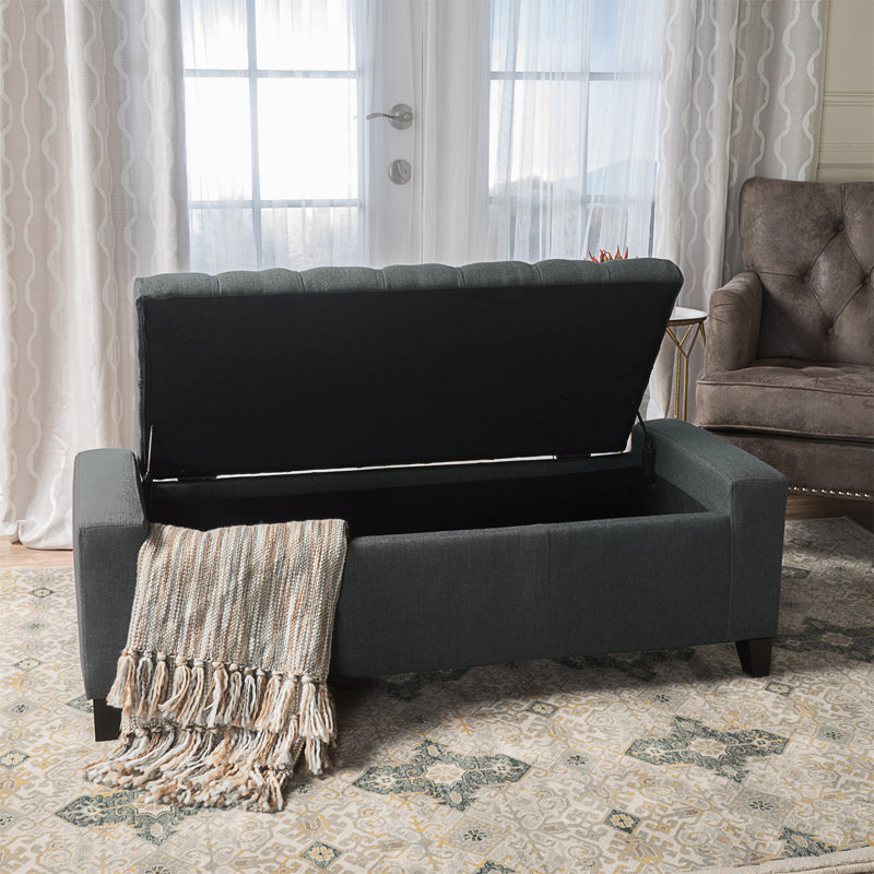 Storage Ottoman, Dark Gray