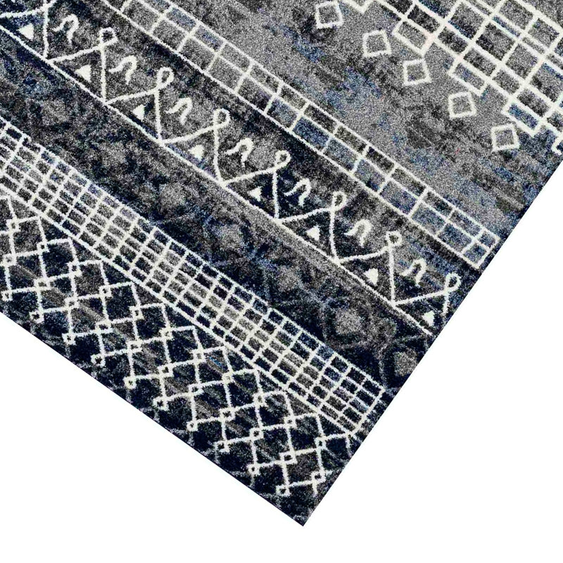 Tapis gris anthracite de style sud-ouest Mantz, Runner 2'1" x 6'4"