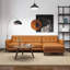 Canapé modulaire en cuir brun clair Allison-1562757761