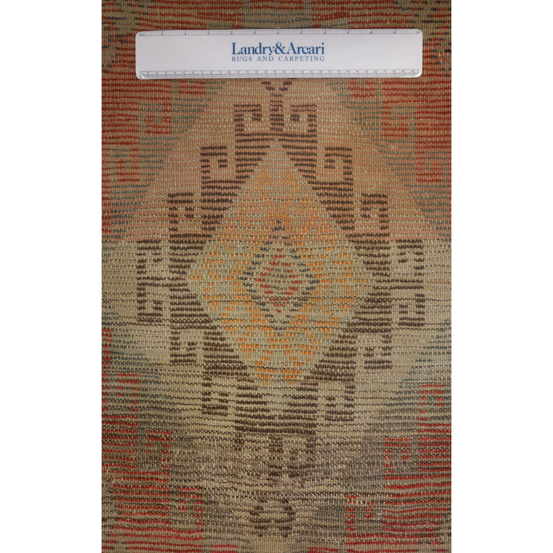 Tapis de couloir rétro vintage en laine 3 '5 "x 8' 9" Vintage Worn