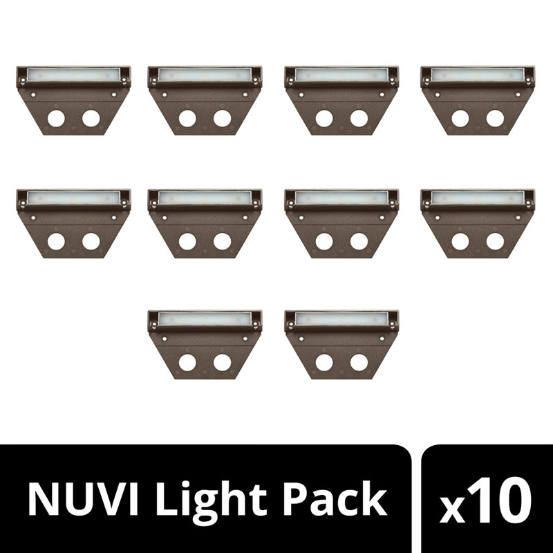 Nuvi Low Voltage Hardwired Deck Light Pack, Bronze