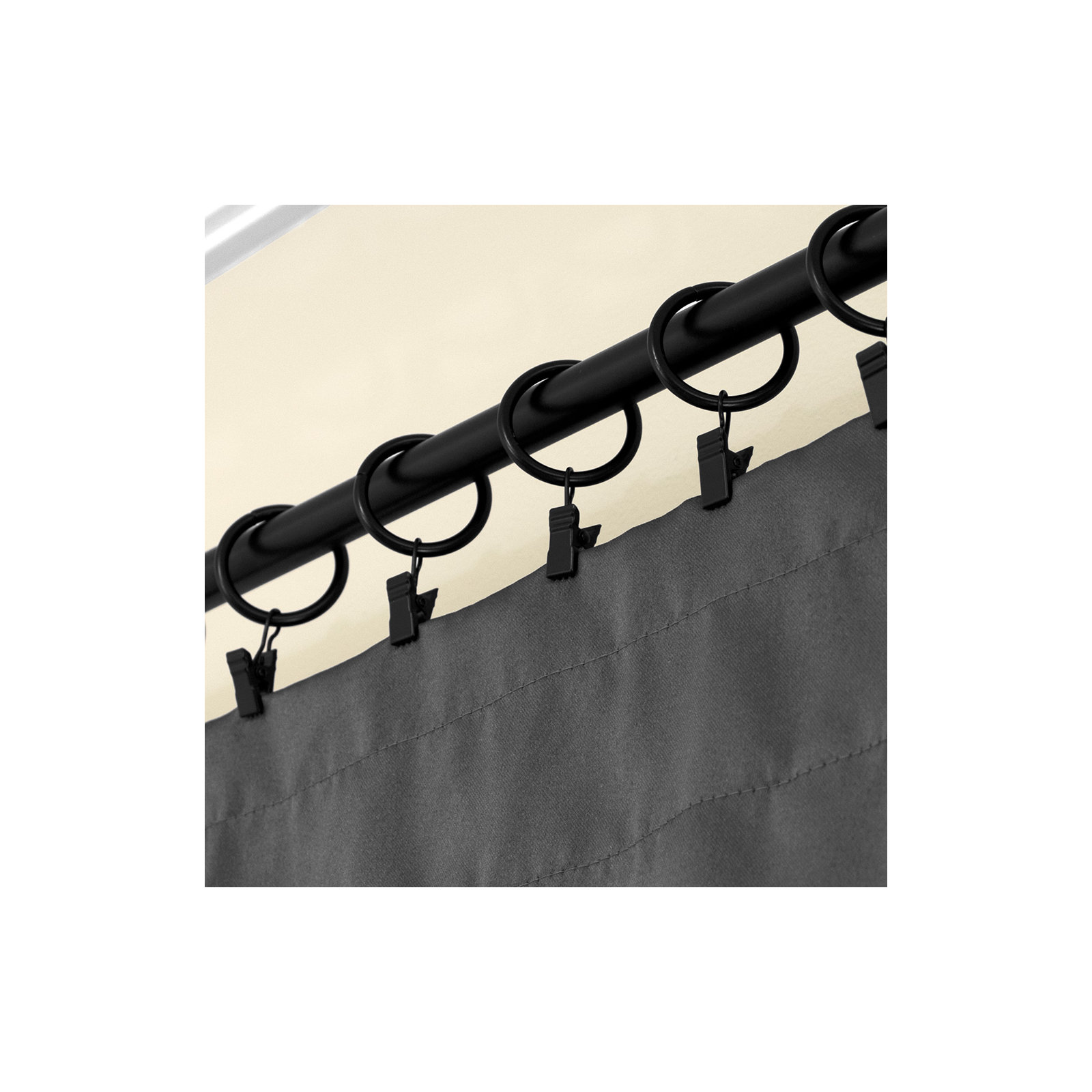 Vasios Curtain Rings, Black
