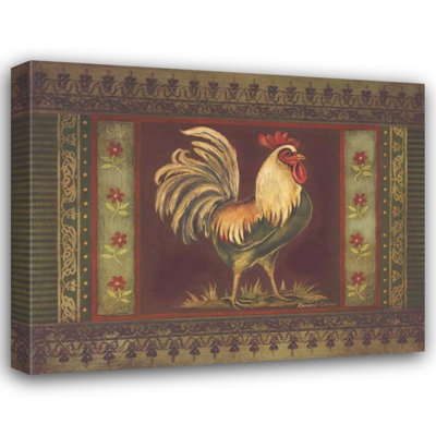 Rosalind Wheeler Poloson, Kimberly Gallery Wrapped Canvas Art Titled: Mediterranean Rooster II