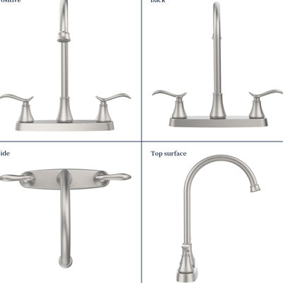 Brushed Nickel Kitchen Faucet With 360 Degree Swivel, To Wear And Tear Pull Out Faucet, Swivel Convenient