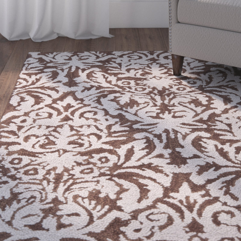 Tyngsborough Floral Wool Hand Woven Area Rug, Rectangle 114 x 175cm