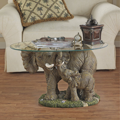 Elephant's Majesty Figurine Coffee Table