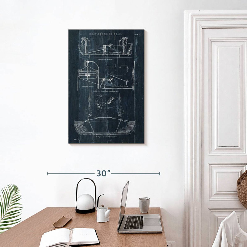 Boat Launching Blueprint IV, 30" H x 20" W