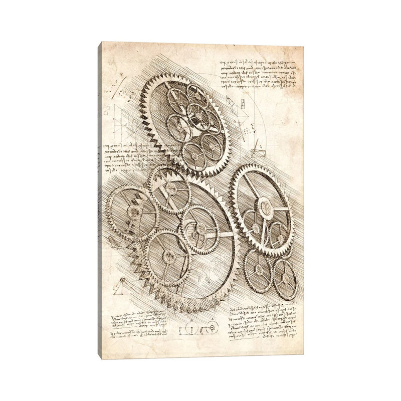 Roues dentées et engrenages, H 40 po x l 26 po x P 1,5 po