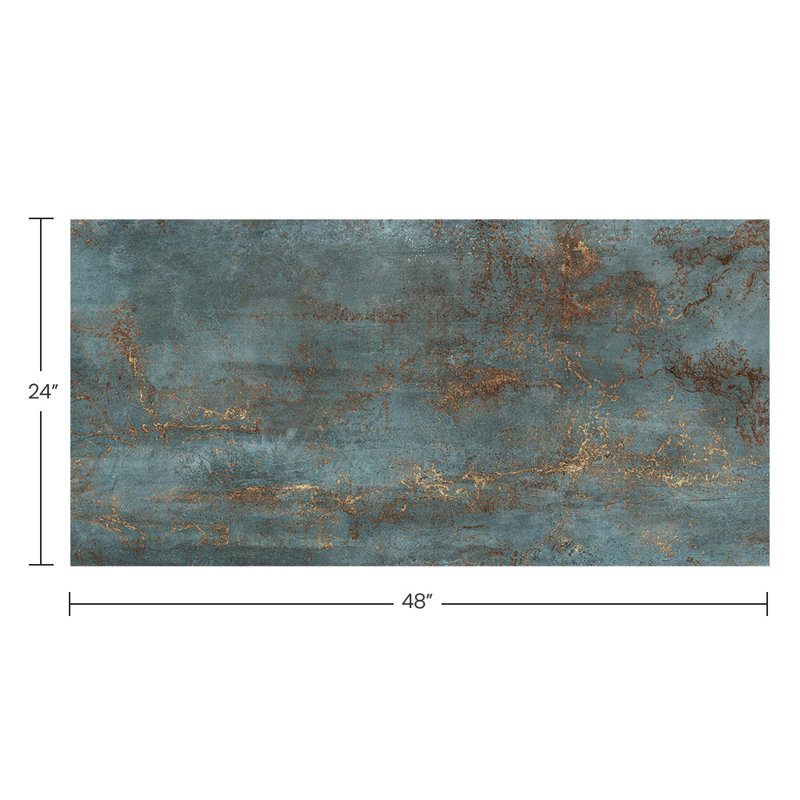 Carreau de porcelaine 24 x 48 Iridium, Vert