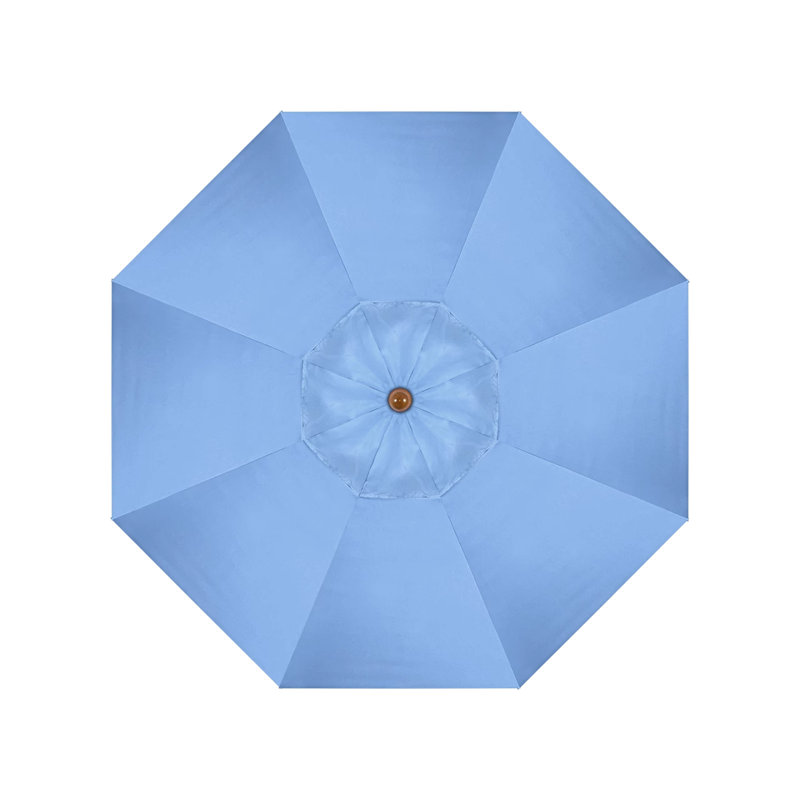 Parasol de marché octogonal 7,5 'x 7,5' Manon, Toile toile Sunbrella® bleu ciel