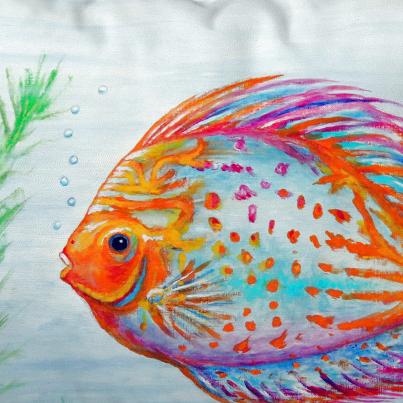 Fish Outdoor Rectangular Pillow Cover & Insert, Small
