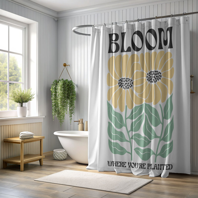 Markece Shower Curtain, 74"H x 71"W
