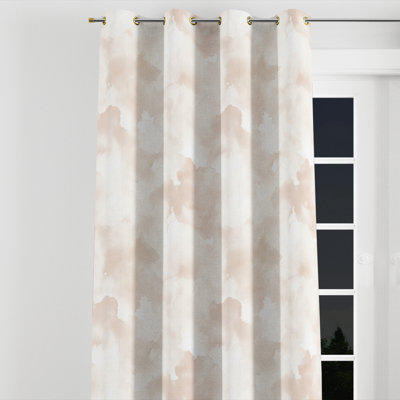 Abstract Room Darkening Curtains - Modern Bottieri Grommet Curtain - 1 Panel