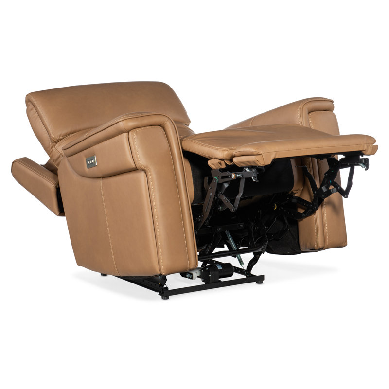 MS Recliner, Brown Genuine Leather