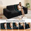 Canapé modulaire à assise profonde en chenille de 83,6 po