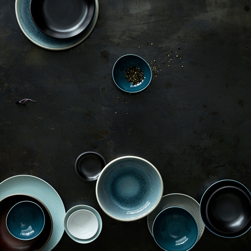 Junto Porcelain Salad/Dessert Plate, Opal Green