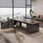 Tan+Black Rectangular Solid Wood+Iron desks-108218838-108218840