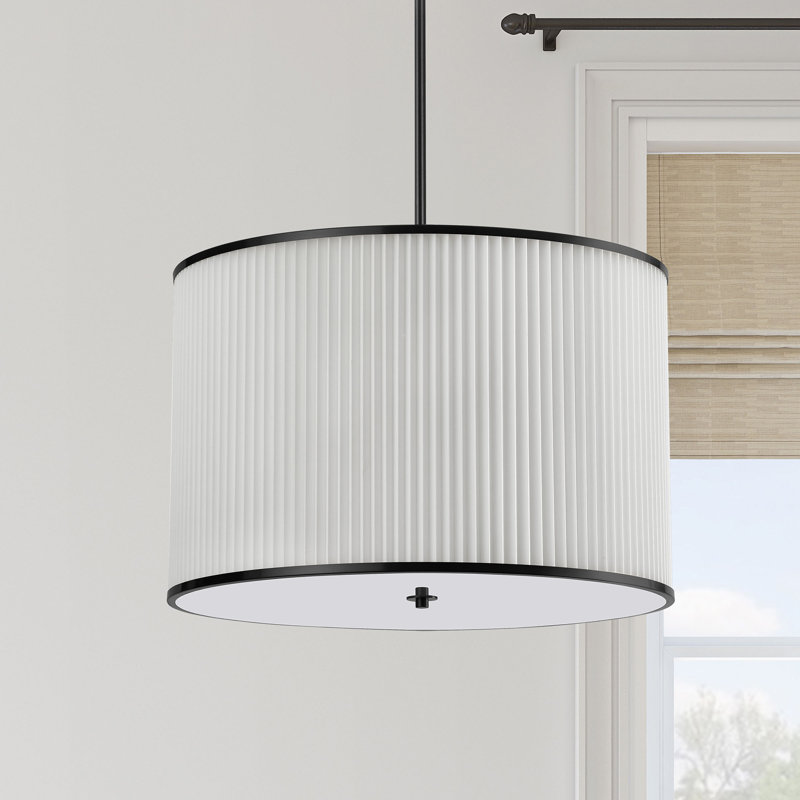 Luminaire suspendu 4 lumières Pileri, Noir mat