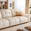 White Genuine Leather Modular Sofa cushion couch