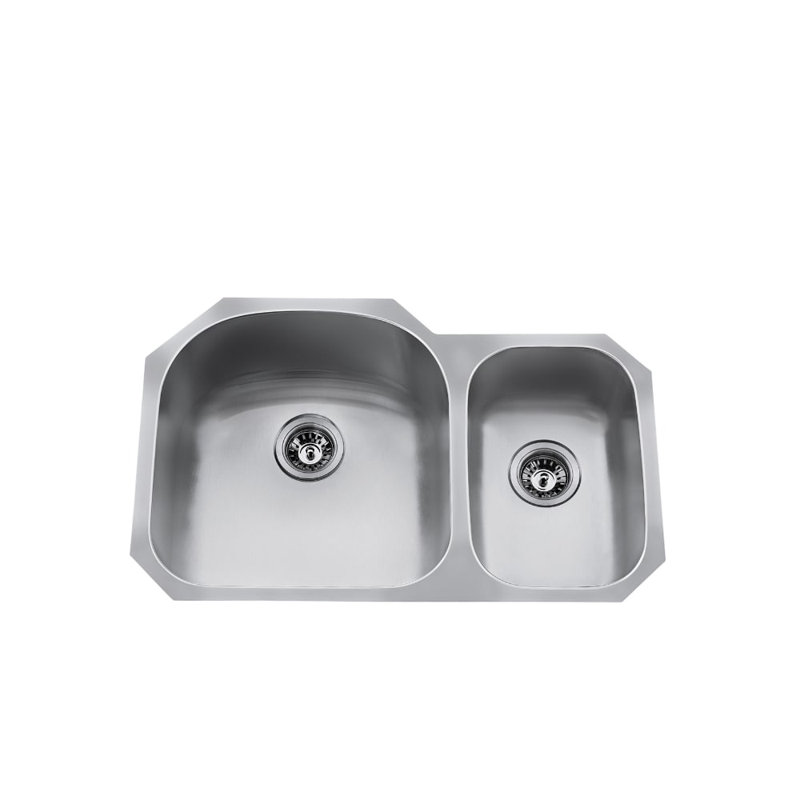 Évier de cuisine à double cuve encastrable avec accessoires L 32 po x l 21 po