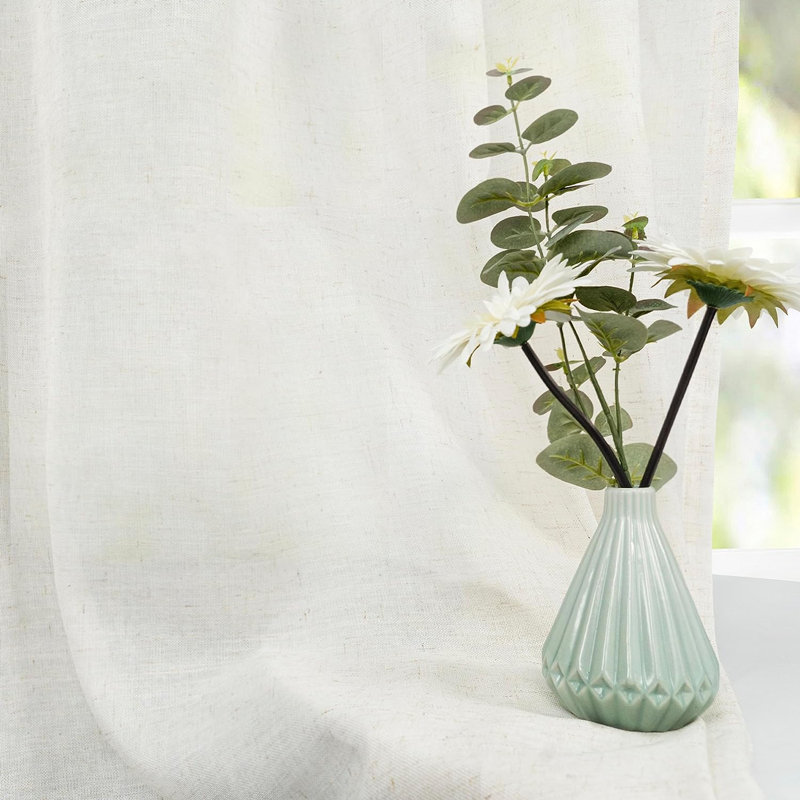 Everrey Semi Sheer Curtain Pair, 30" W x 36" L