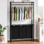 Laundry Sorter 3 Section Laundry Hamper Sorter With Garment Rack