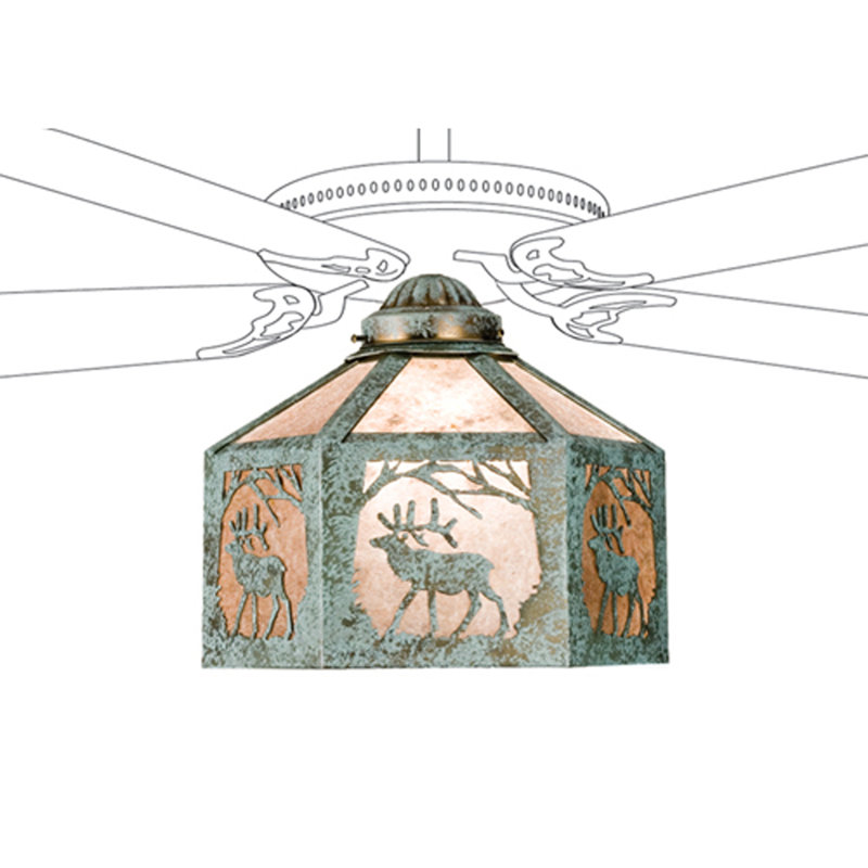 Ventilateur de 12 po de hauteur X 13 po de largeur Elk, Argent / Verdi