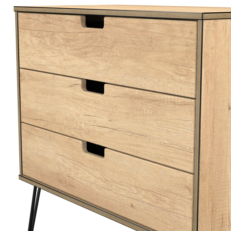 Buldir 3 - Drawer Chest of Drawers, Nebraska Oak