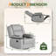Fauteuil inclinable manuel berçant pivotant de 34 po de largeur avec accoudoirs réglables-55318884