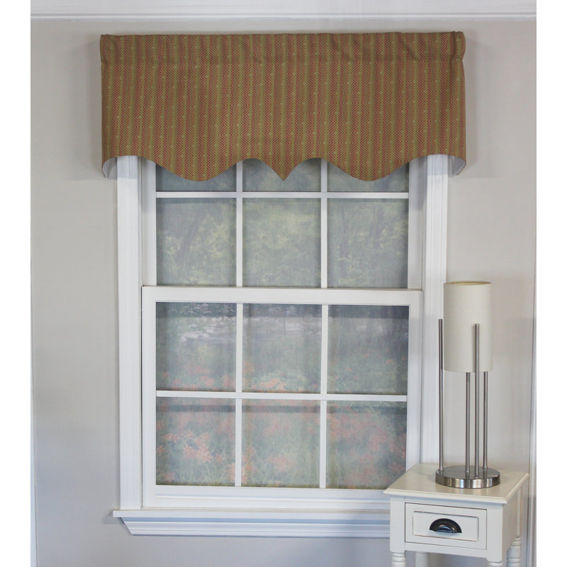 Cotton Striped Pointed Window Valance