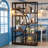Geometric Design Display Shelf,Spacious Bookcase,Freestanding Bookshelf-2080326907