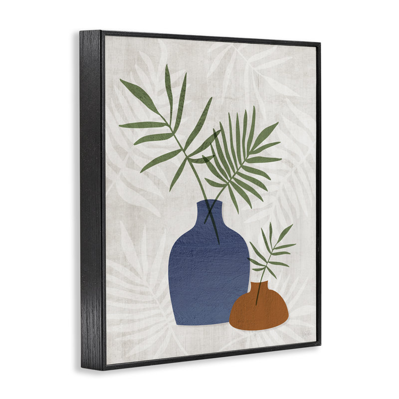  Fan Plant Sprigs Black Framed Giclee Art by Natalie Carpentieri, H 30 po x l 24 po, Giclée encadrée noir minuit