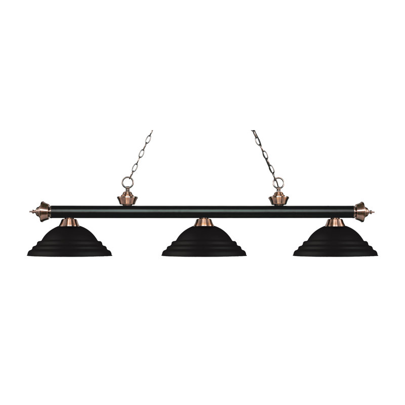 Chevelle 3 - Light Pool Table Lights Pendant, Matte Black, Matte Black