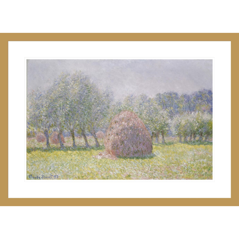 «Grainstack» par Claude Monet, impression giclée sur cadre, H 21,37 po x l 29,5 po