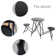 Versatile Black Side Table With Two Stools
