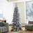 7.5' Pre-Lit Flocked 360 Degree Rotating Spruce Artificial Christmas Tree with 400 Lights