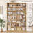Beetner 84"H X 46"W Double Wide Standard Bookcase, 7-Tier Open Bookcase, 14-Cube Storage Shelf-1338053992-1338053993